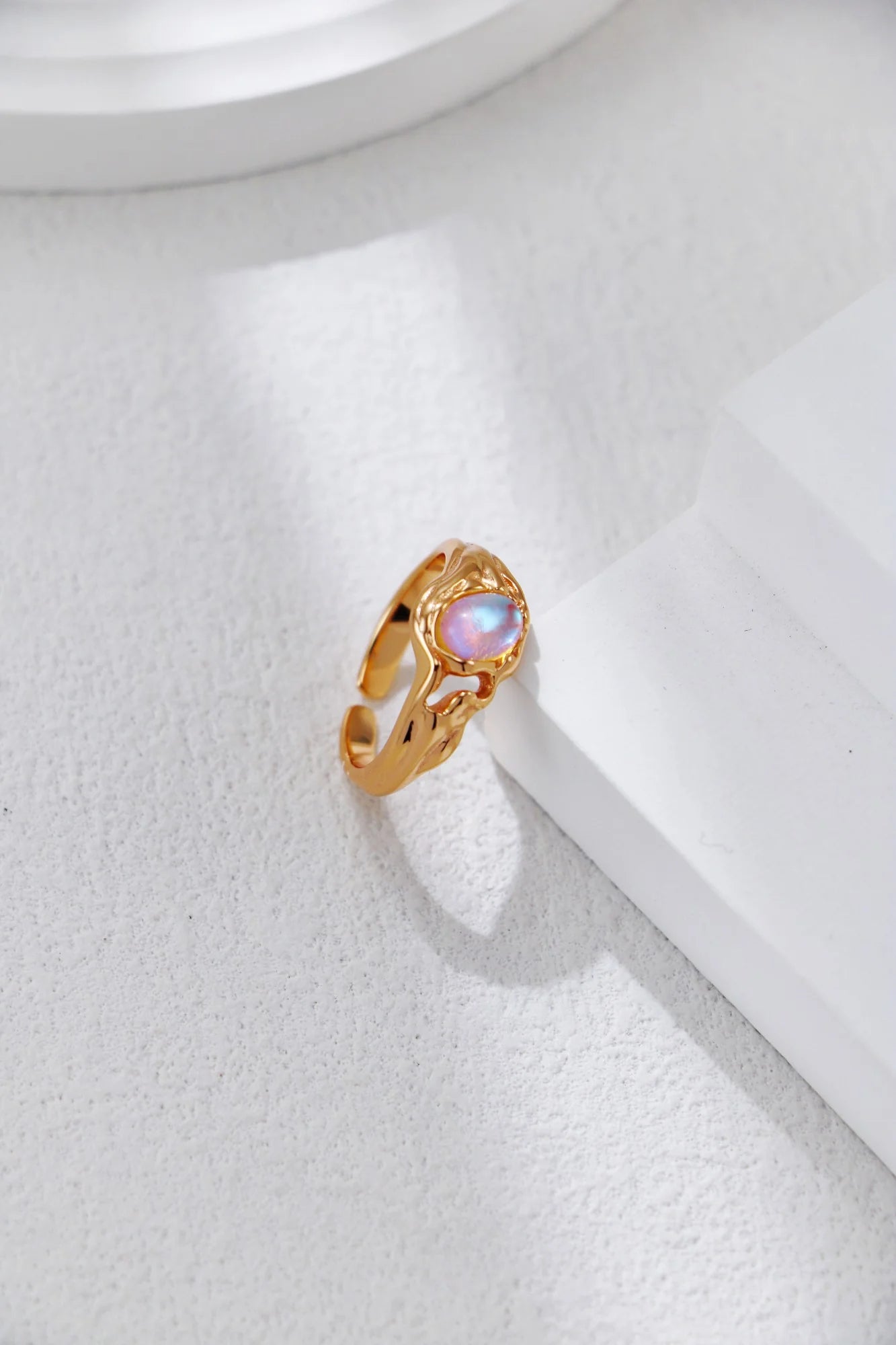 Minimalist Moon Stone Ring