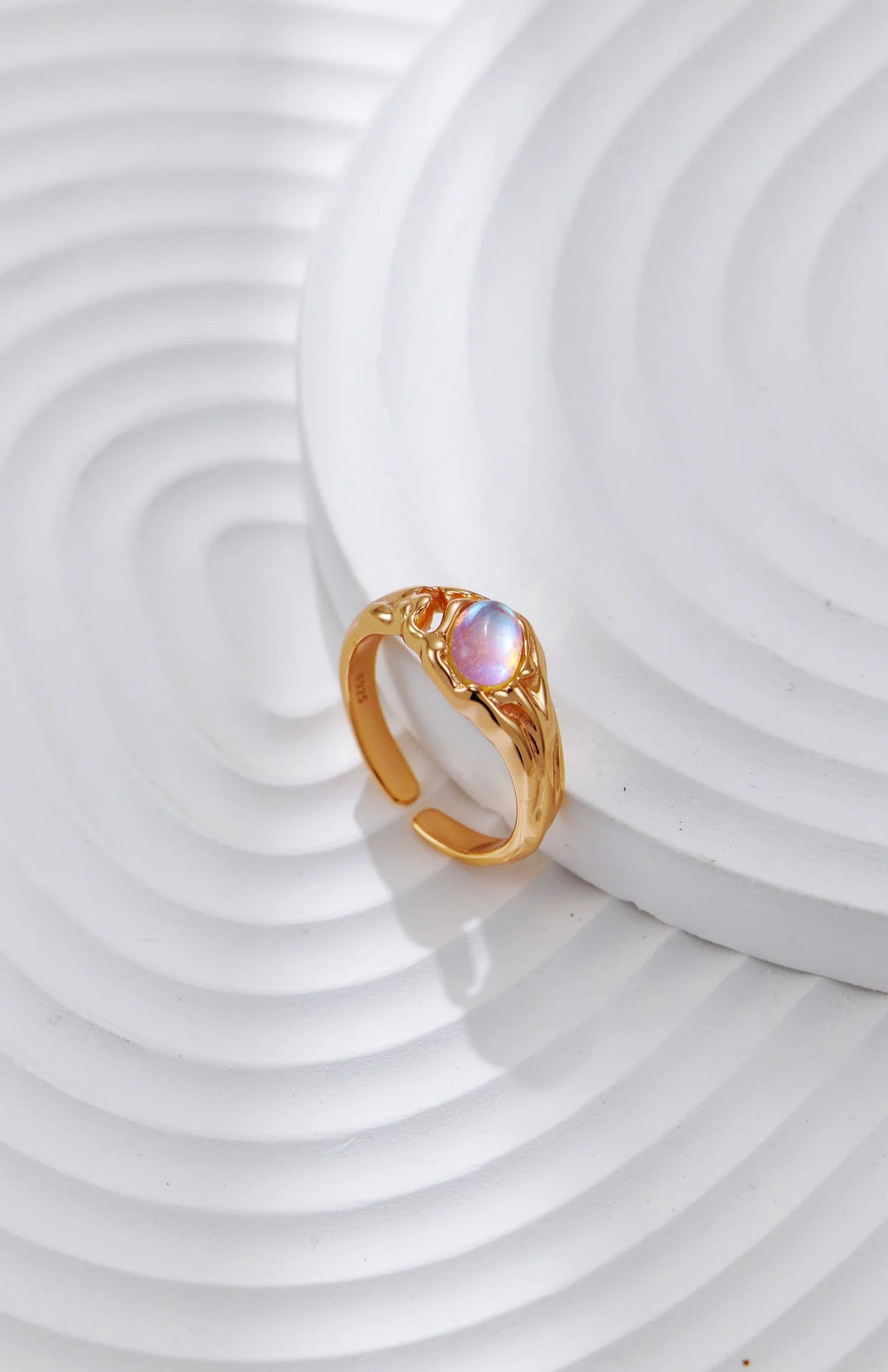 Minimalist Moon Stone Ring