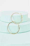 Yellow Gold Plain Minimalistic round Hoop Earrings