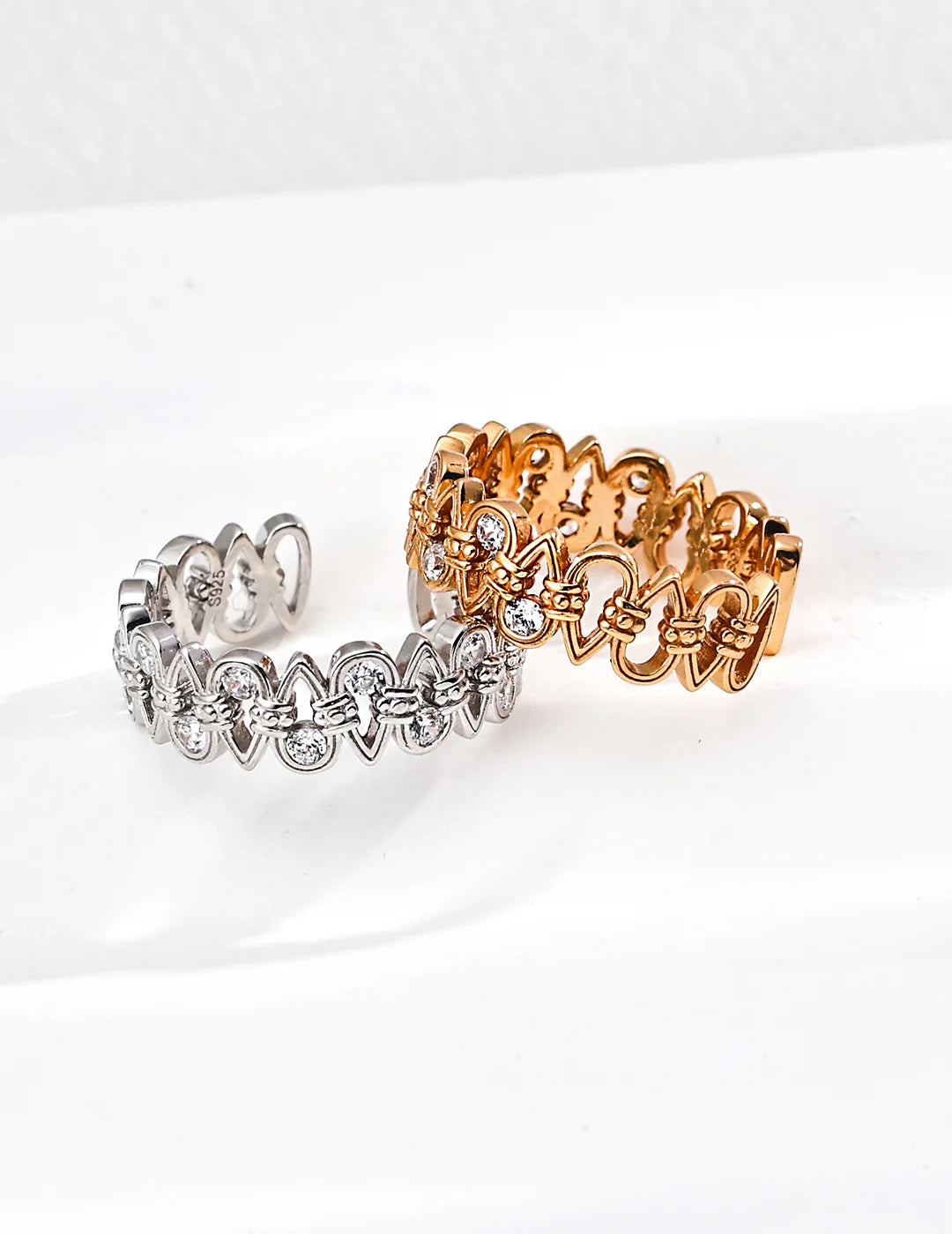 Twined Teardrop Zircon Ring