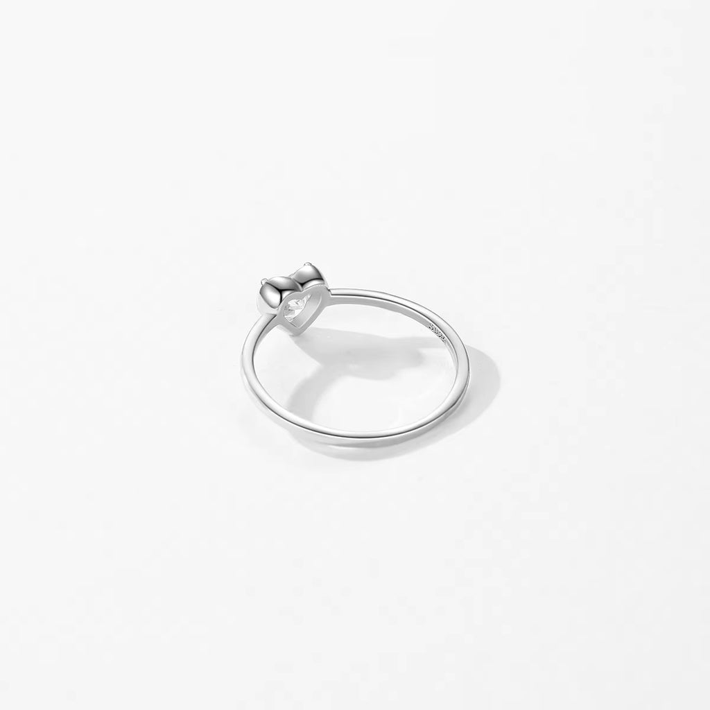 925 Sterling Silver Minimalism Romantic Hearts Zirconia Ring Classic Basic Style Wedding Rings for Women Fine Jewelry