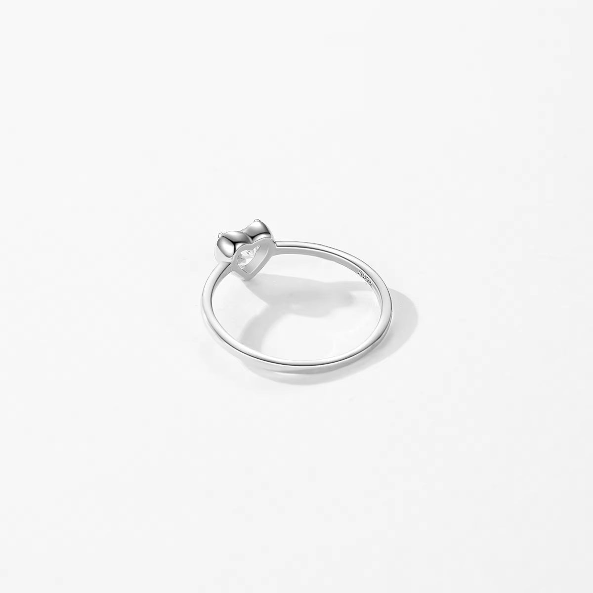 925 Sterling Silver Minimalism Romantic Hearts Zirconia Ring Classic Basic Style Wedding Rings for Women Fine Jewelry